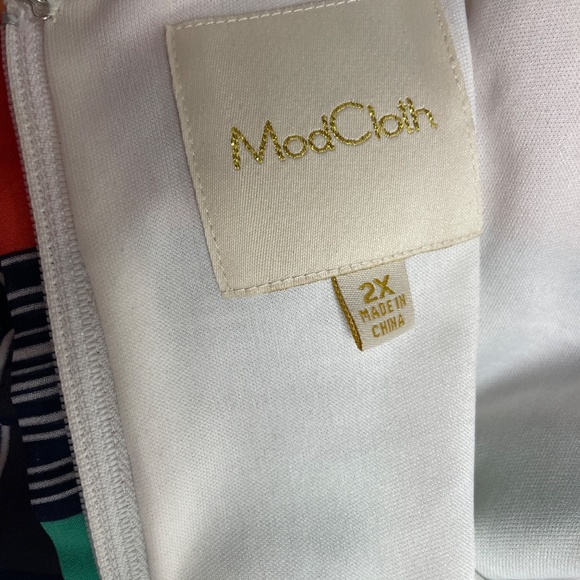 Modcloth Striped Flutter Sleeve Dress 2X - Picture 7 of 7